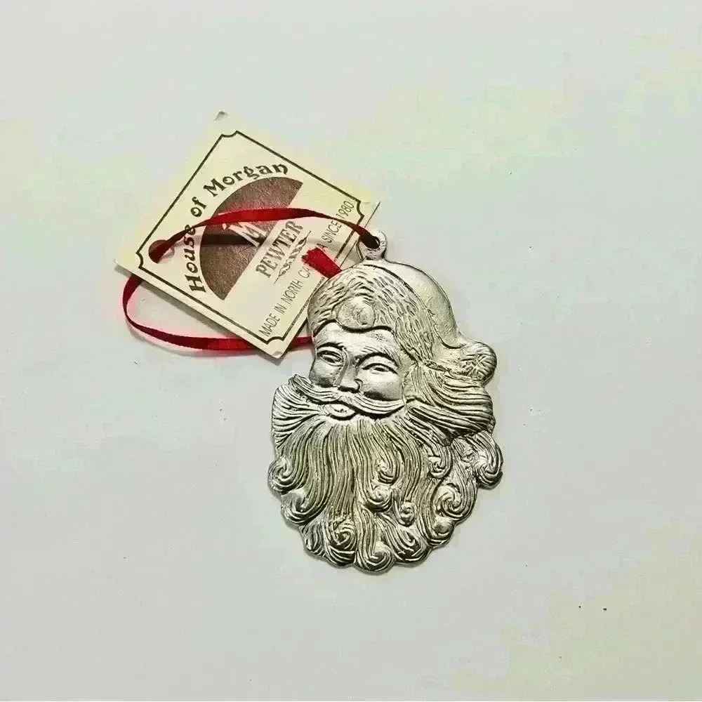 Santa Claus Face with Beard Christmas Ornament